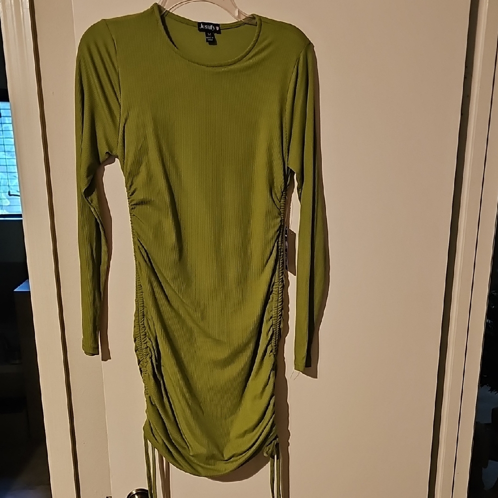 Justify Olive Long Sleeve Dress